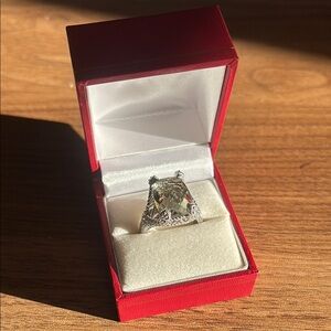 Judith Ripka mint quarts cocktail ring